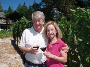 Irene and Ed Ojdana in the vineyard